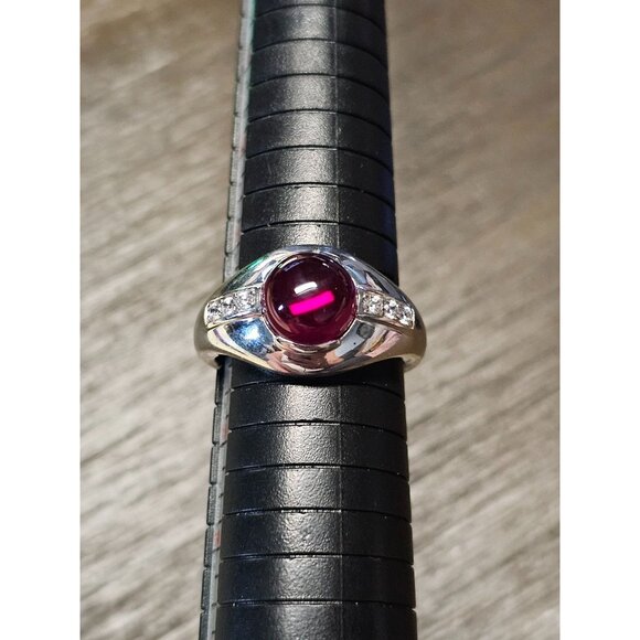 925 Sterling Silver Ruby Ring Size 12 - 8.03g - Picture 1 of 5